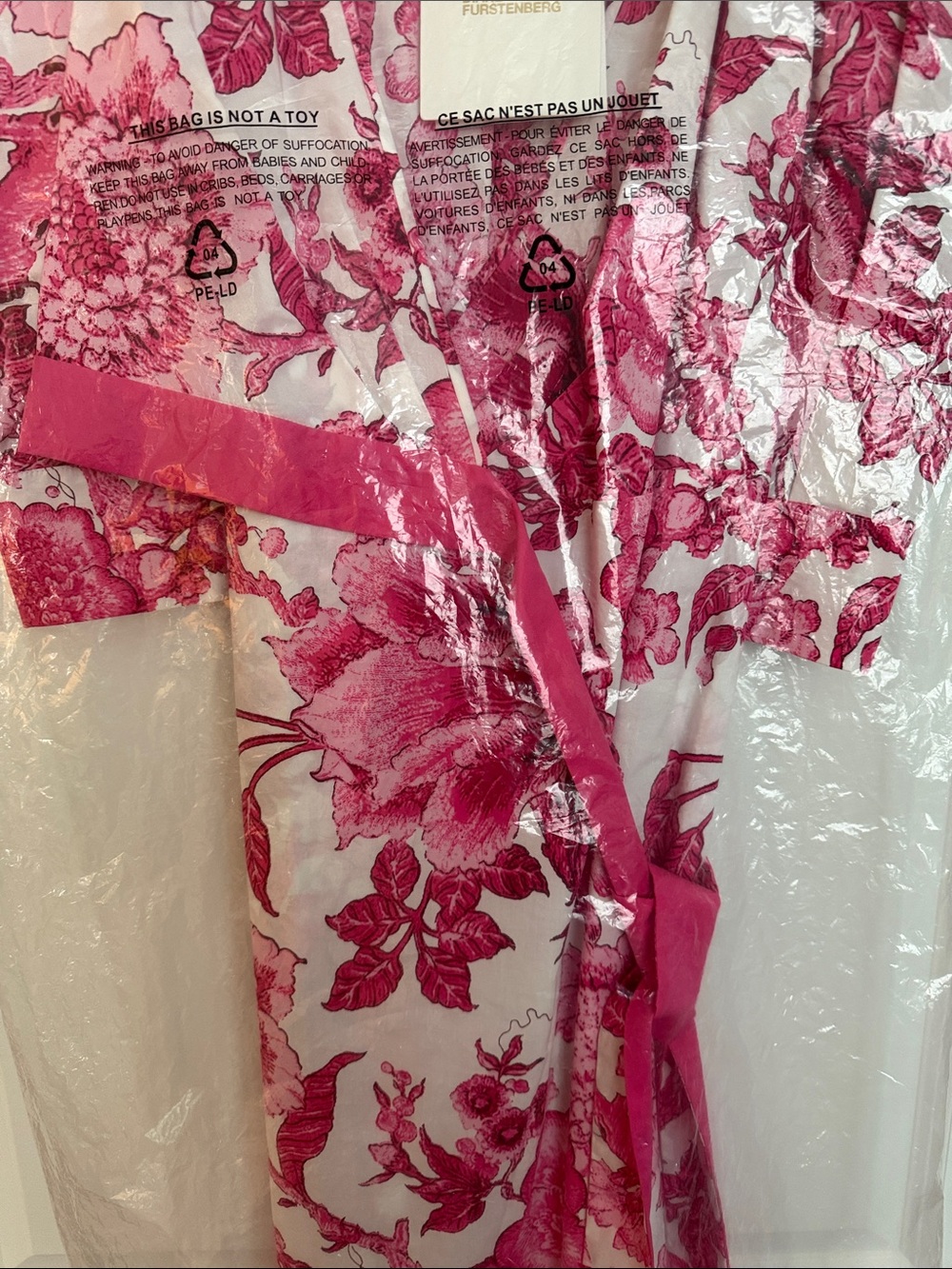 Diane Von Furstenberg Pink and White Floral Annabeth Midi Dress Size 10 - Picture 3 of 9